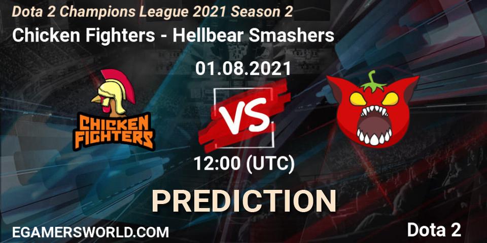 Prognose für das Spiel Chicken Fighters VS Hellbear Smashers. 01.08.2021 at 15:26. Dota 2 - Dota 2 Champions League 2021 Season 2