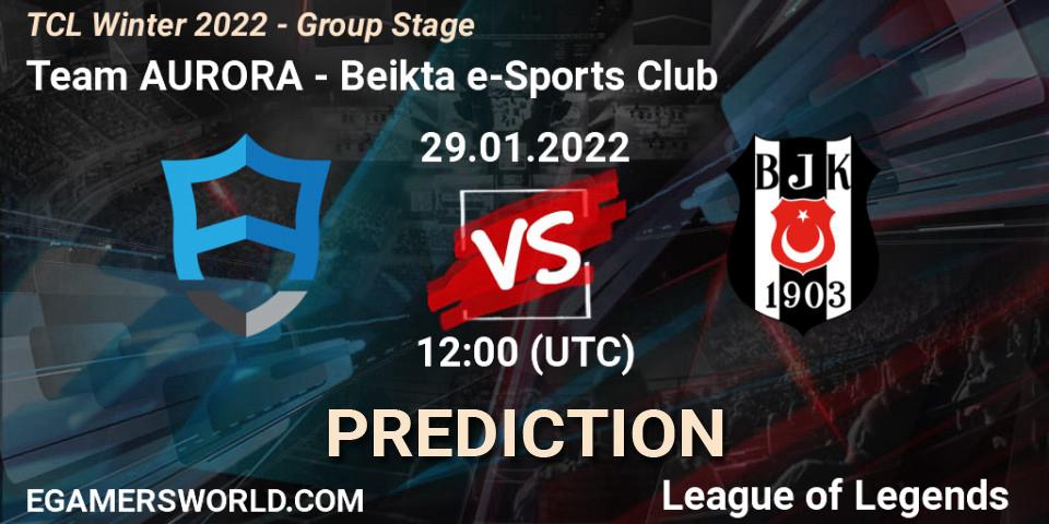 Prognose für das Spiel Team AURORA VS Beşiktaş e-Sports Club. 29.01.2022 at 12:00. LoL - TCL Winter 2022 - Group Stage