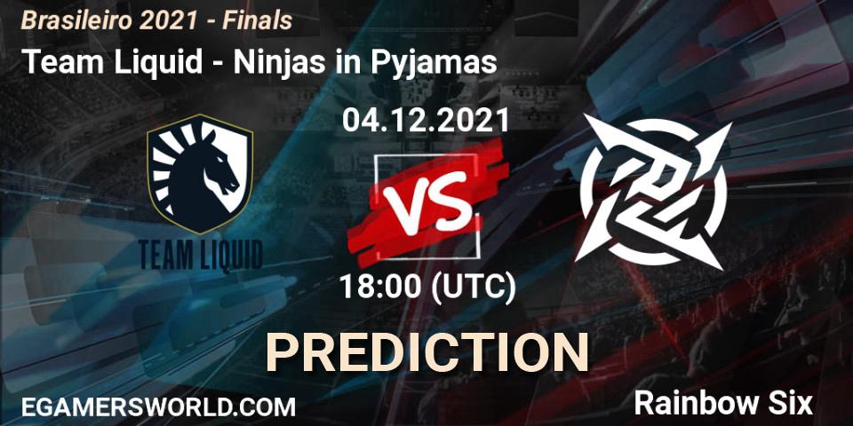 Prognose für das Spiel Team Liquid VS Ninjas in Pyjamas. 04.12.21. Rainbow Six - Brasileirão 2021 - Finals