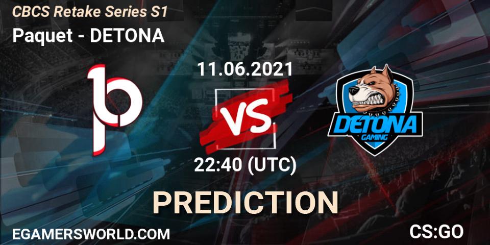 Prognose für das Spiel Paquetá VS DETONA. 11.06.2021 at 22:40. Counter-Strike (CS2) - CBCS Retake Series S1