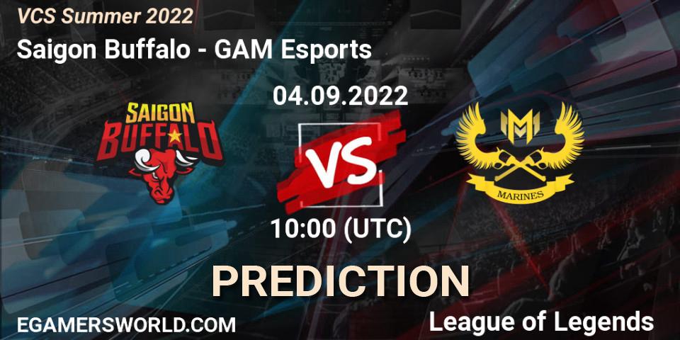 Prognose für das Spiel Saigon Buffalo VS GAM Esports. 04.09.2022 at 10:00. LoL - VCS Summer 2022