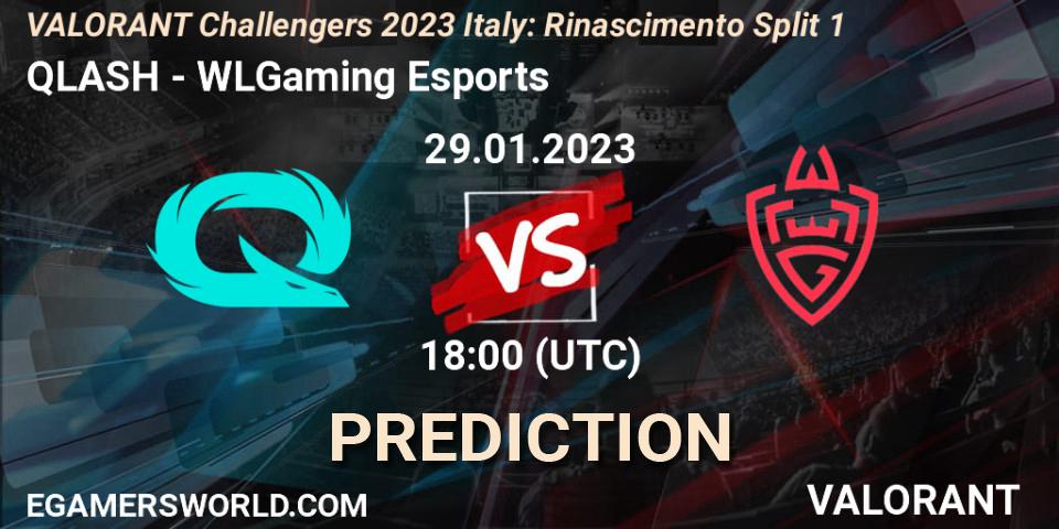 Prognose für das Spiel QLASH VS WLGaming Esports. 29.01.23. VALORANT - VALORANT Challengers 2023 Italy: Rinascimento Split 1