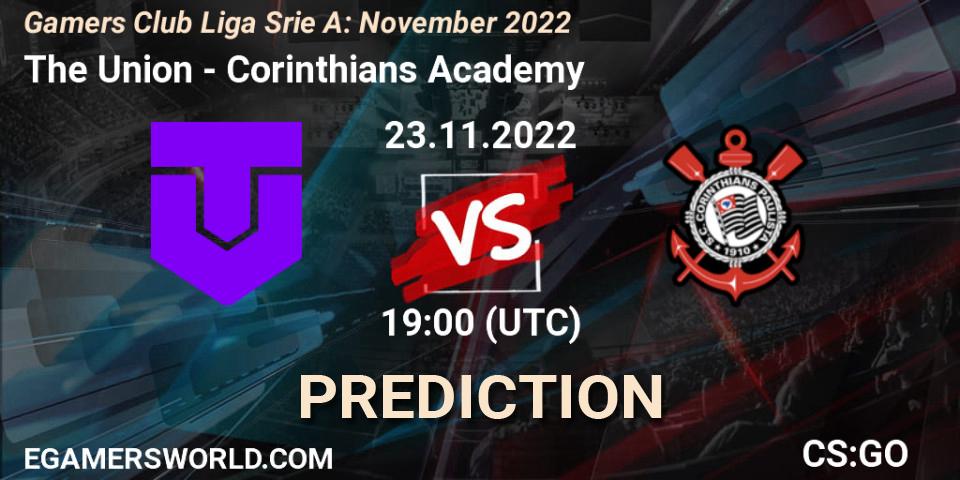 Prognose für das Spiel The Union VS Corinthians Academy. 23.11.22. CS2 (CS:GO) - Gamers Club Liga Série A: November 2022