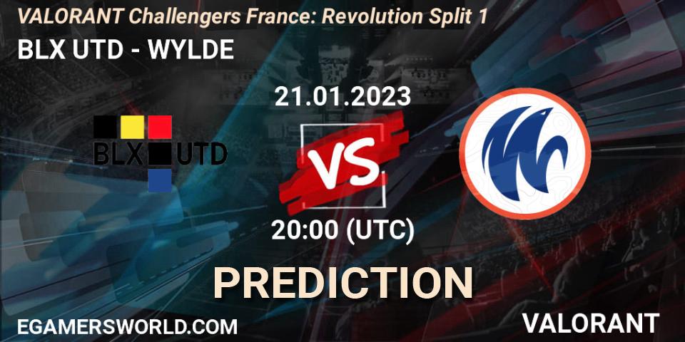 Prognose für das Spiel BLX UTD VS WYLDE. 21.01.2023 at 20:05. VALORANT - VALORANT Challengers 2023 France: Revolution Split 1