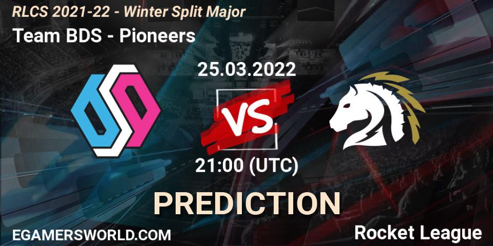 Prognose für das Spiel Team BDS VS Pioneers. 25.03.2022 at 20:45. Rocket League - RLCS 2021-22 - Winter Split Major