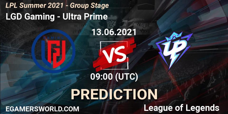 Prognose für das Spiel LGD Gaming VS Ultra Prime. 13.06.2021 at 09:00. LoL - LPL Summer 2021 - Group Stage