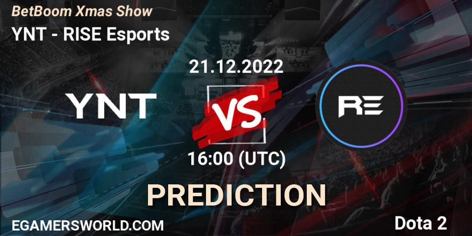 Prognose für das Spiel YNT VS RISE Esports. 21.12.22. Dota 2 - BetBoom Xmas Show