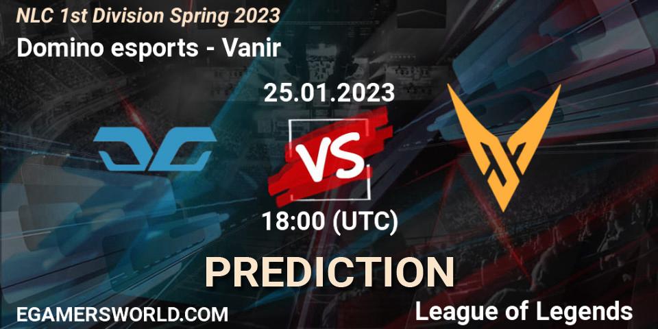 Prognose für das Spiel Domino esports VS Vanir. 25.01.23. LoL - NLC 1st Division Spring 2023