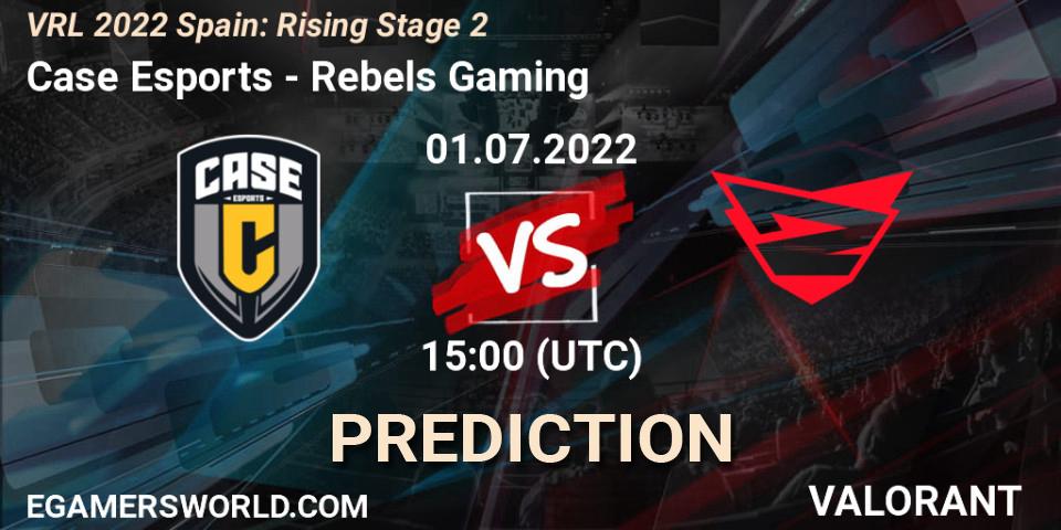 Prognose für das Spiel Case Esports VS Rebels Gaming. 01.07.2022 at 15:20. VALORANT - VRL 2022 Spain: Rising Stage 2