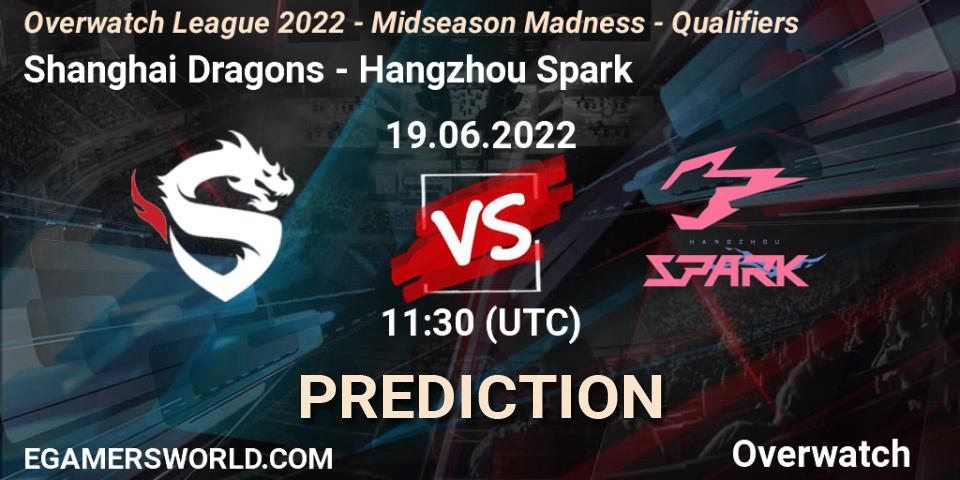 Prognose für das Spiel Shanghai Dragons VS Hangzhou Spark. 26.06.22. Overwatch - Overwatch League 2022 - Midseason Madness - Qualifiers