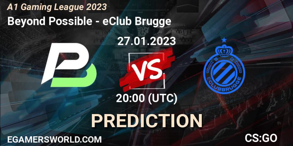 Prognose für das Spiel Beyond Possible VS eClub Brugge. 27.01.2023 at 20:30. Counter-Strike (CS2) - A1 Gaming League 2023
