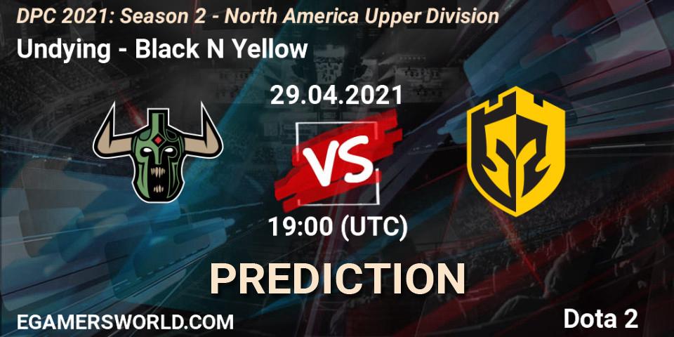 Prognose für das Spiel Undying VS Black N Yellow. 29.04.2021 at 19:07. Dota 2 - DPC 2021: Season 2 - North America Upper Division 
