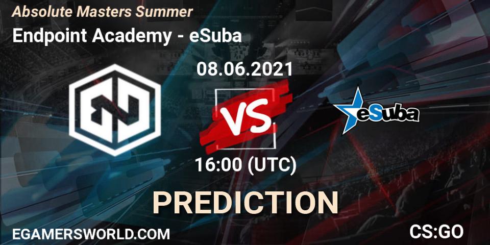 Prognose für das Spiel Endpoint Academy VS eSuba. 07.06.2021 at 16:30. Counter-Strike (CS2) - Absolute Masters Summer