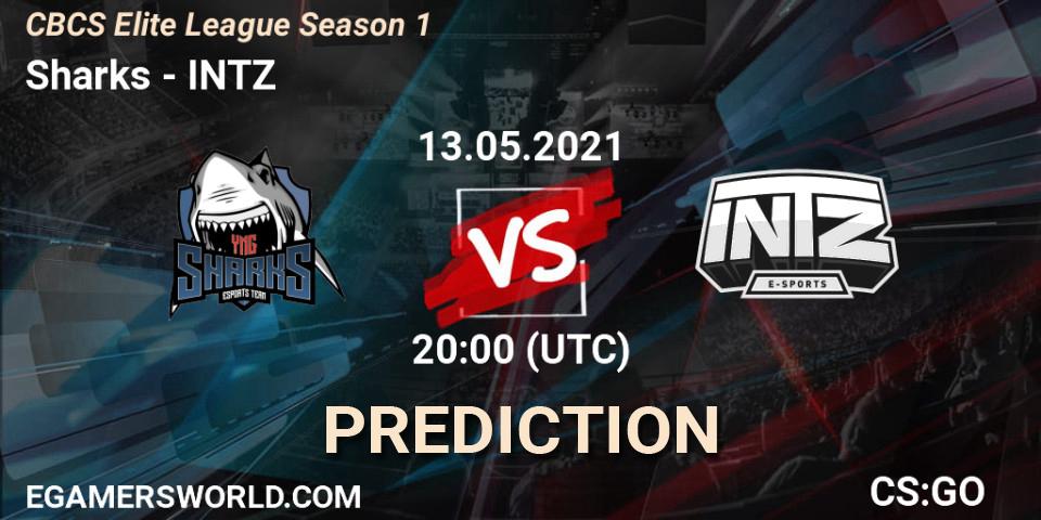 Prognose für das Spiel Sharks VS INTZ. 13.05.21. CS2 (CS:GO) - CBCS Elite League Season 1
