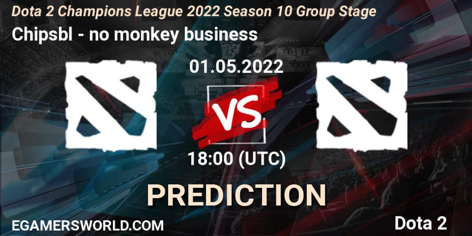 Prognose für das Spiel Chipsbl VS no monkey business. 01.05.22. Dota 2 - Dota 2 Champions League 2022 Season 10 