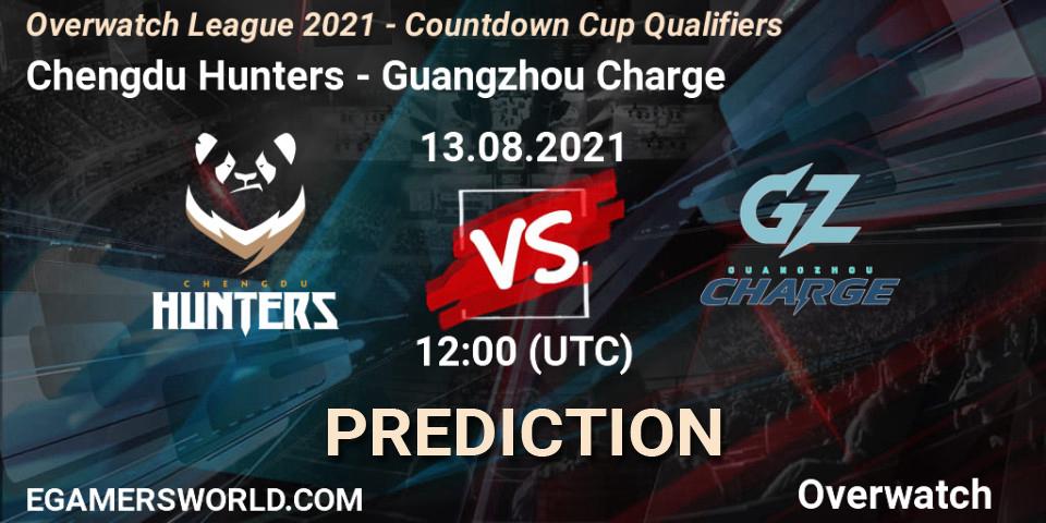 Prognose für das Spiel Chengdu Hunters VS Guangzhou Charge. 07.08.21. Overwatch - Overwatch League 2021 - Countdown Cup Qualifiers