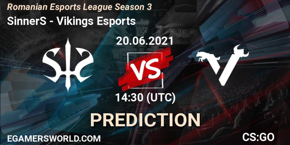 Prognose für das Spiel SinnerS VS Vikings Esports. 20.06.21. CS2 (CS:GO) - Romanian Esports League Season 3