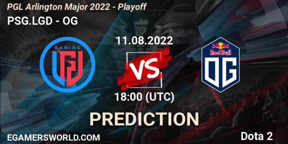 Prognose für das Spiel PSG.LGD VS OG. 11.08.22. Dota 2 - PGL Arlington Major 2022 - Playoff