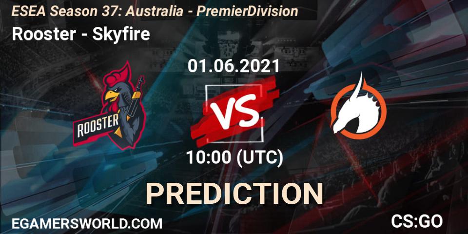 Prognose für das Spiel Rooster VS Skyfire. 01.06.21. CS2 (CS:GO) - ESEA Season 37: Australia - Premier Division