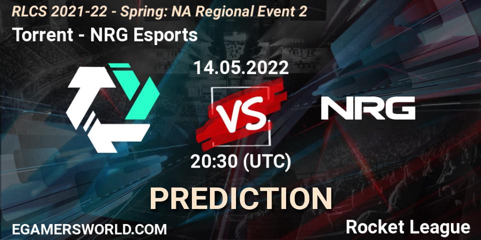 Prognose für das Spiel Torrent VS NRG Esports. 14.05.22. Rocket League - RLCS 2021-22 - Spring: NA Regional Event 2