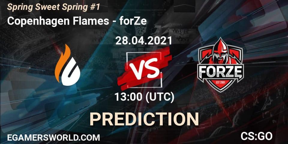 Prognose für das Spiel Copenhagen Flames VS forZe. 28.04.21. CS2 (CS:GO) - Spring Sweet Spring #1