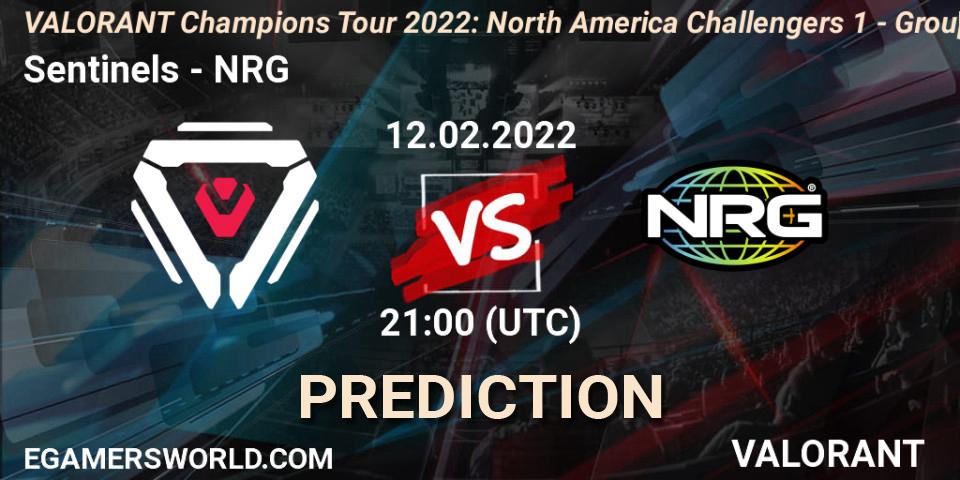 Prognose für das Spiel Sentinels VS NRG. 12.02.2022 at 21:00. VALORANT - VCT 2022: North America Challengers 1 - Group Stage