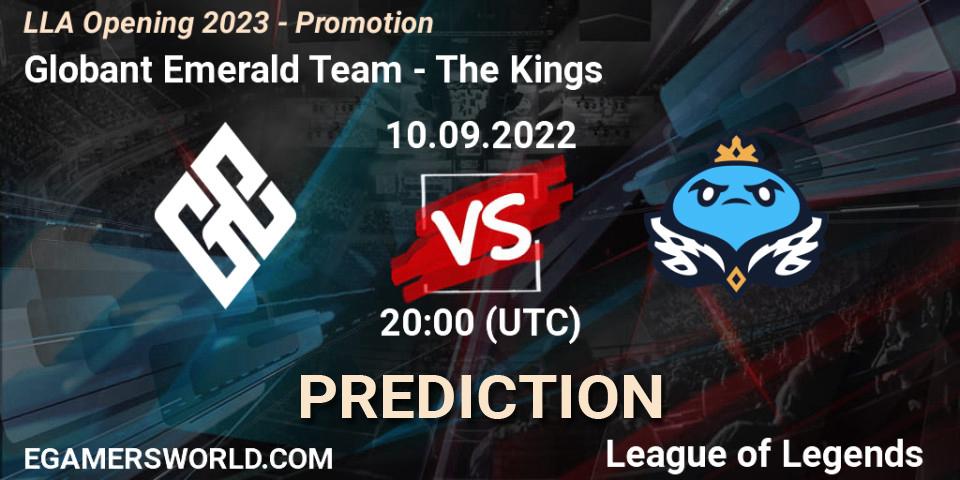 Prognose für das Spiel Globant Emerald Team VS The Kings. 11.09.2022 at 20:00. LoL - LLA Opening 2023 - Promotion