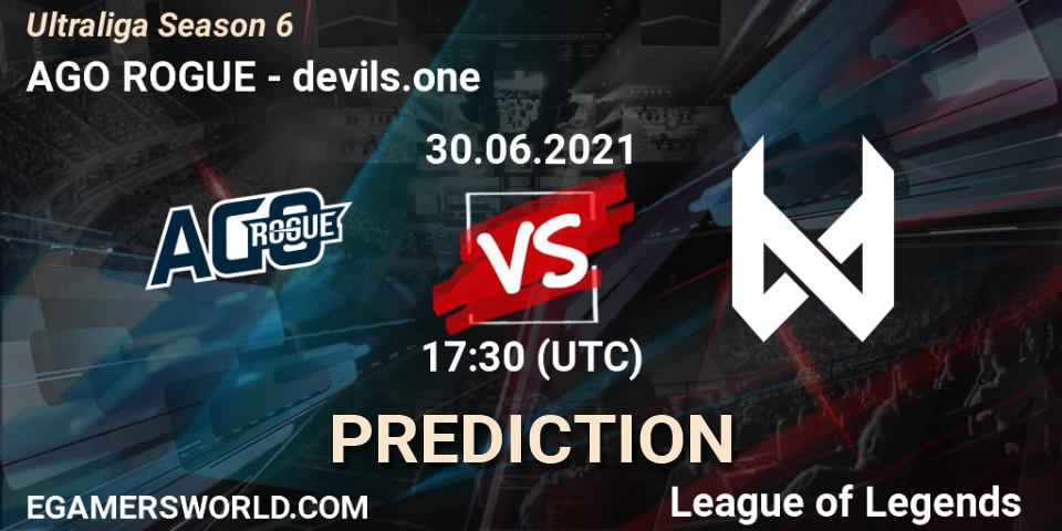 Prognose für das Spiel AGO ROGUE VS devils.one. 30.06.2021 at 17:30. LoL - Ultraliga Season 6
