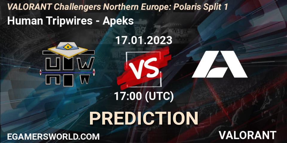Prognose für das Spiel Human Tripwires VS Apeks. 17.01.23. VALORANT - VALORANT Challengers 2023 Northern Europe: Polaris Split 1