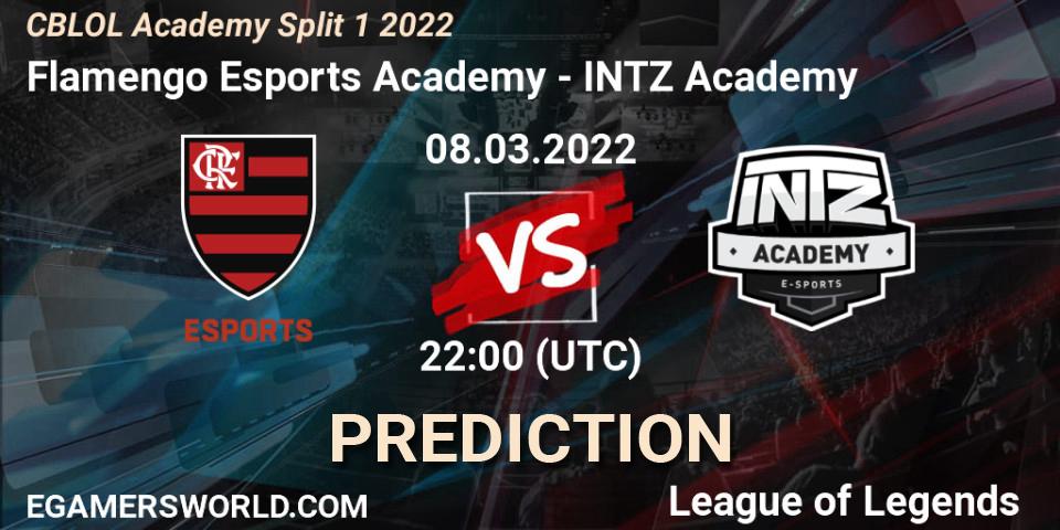 Prognose für das Spiel Flamengo Esports Academy VS INTZ Academy. 08.03.2022 at 22:00. LoL - CBLOL Academy Split 1 2022