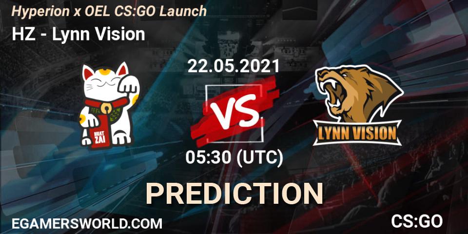 Prognose für das Spiel HZ VS Lynn Vision. 22.05.21. CS2 (CS:GO) - Hyperion x OEL CS:GO Launch