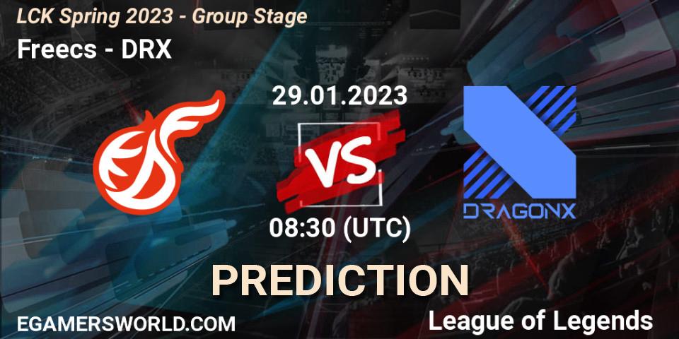 Prognose für das Spiel Freecs VS DRX. 29.01.23. LoL - LCK Spring 2023 - Group Stage