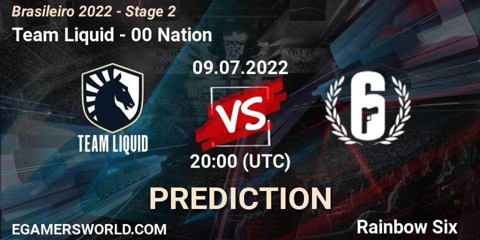 Prognose für das Spiel Team Liquid VS 00 Nation. 09.07.2022 at 20:00. Rainbow Six - Brasileirão 2022 - Stage 2