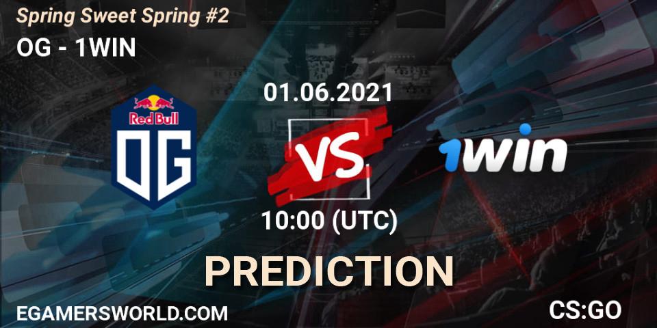 Prognose für das Spiel OG VS 1WIN. 01.06.21. CS2 (CS:GO) - Spring Sweet Spring #2
