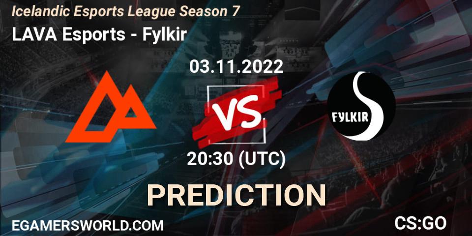 Prognose für das Spiel LAVA Esports VS Fylkir. 03.11.2022 at 20:30. Counter-Strike (CS2) - Icelandic Esports League Season 7