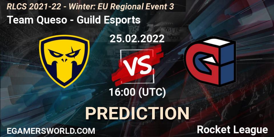 Prognose für das Spiel Team Queso VS Guild Esports. 25.02.2022 at 16:00. Rocket League - RLCS 2021-22 - Winter: EU Regional Event 3