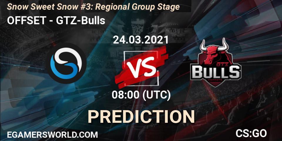 Prognose für das Spiel OFFSET VS GTZ-Bulls. 24.03.21. CS2 (CS:GO) - Snow Sweet Snow #3: Regional Group Stage