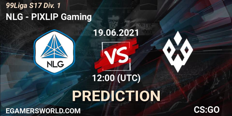 Prognose für das Spiel NLG VS PIXLIP Gaming. 19.06.2021 at 12:00. Counter-Strike (CS2) - 99Liga S17 Div. 1