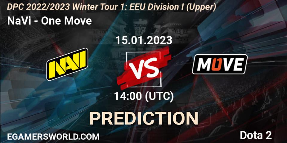 Prognose für das Spiel NaVi VS One Move. 15.01.23. Dota 2 - DPC 2022/2023 Winter Tour 1: EEU Division I (Upper)