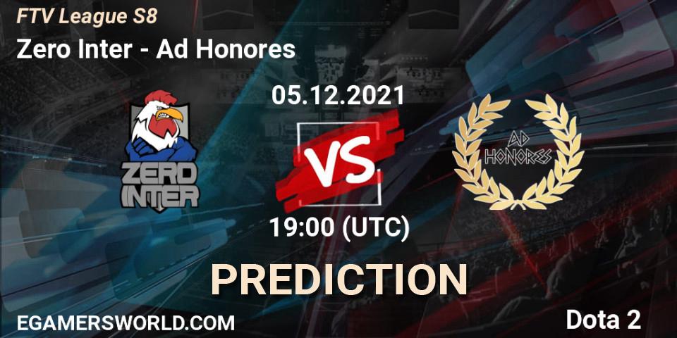 Prognose für das Spiel Zero Inter VS Ad Honores. 05.12.2021 at 19:00. Dota 2 - FroggedTV League Season 8