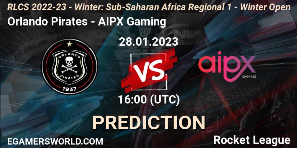 Prognose für das Spiel Orlando Pirates VS AIPX Gaming. 28.01.23. Rocket League - RLCS 2022-23 - Winter: Sub-Saharan Africa Regional 1 - Winter Open