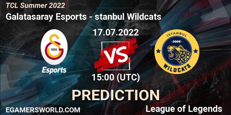 Prognose für das Spiel Galatasaray Esports VS İstanbul Wildcats. 17.07.22. LoL - TCL Summer 2022