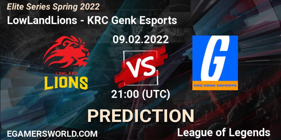 Prognose für das Spiel LowLandLions VS KRC Genk Esports. 09.02.2022 at 21:00. LoL - Elite Series Spring 2022
