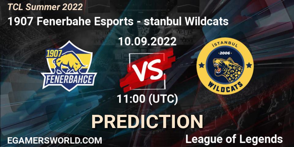 Prognose für das Spiel 1907 Fenerbahçe Esports VS İstanbul Wildcats. 10.09.22. LoL - TCL Summer 2022