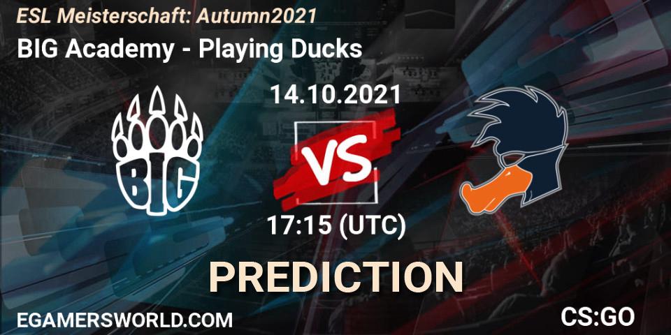 Prognose für das Spiel BIG Academy VS Playing Ducks. 14.10.21. CS2 (CS:GO) - ESL Meisterschaft: Autumn 2021