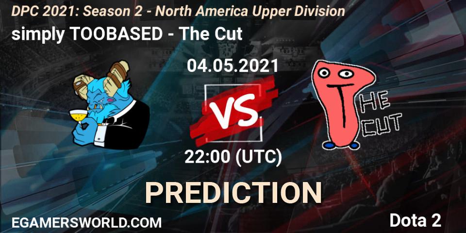 Prognose für das Spiel simply TOOBASED VS The Cut. 04.05.2021 at 21:59. Dota 2 - DPC 2021: Season 2 - North America Upper Division 
