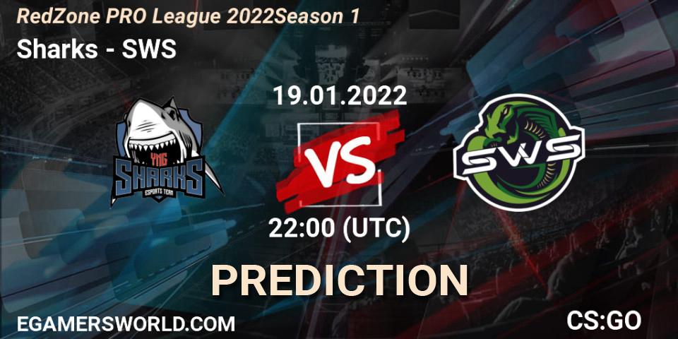 Prognose für das Spiel Sharks VS SWS. 19.01.2022 at 22:00. Counter-Strike (CS2) - RedZone PRO League 2022 Season 1