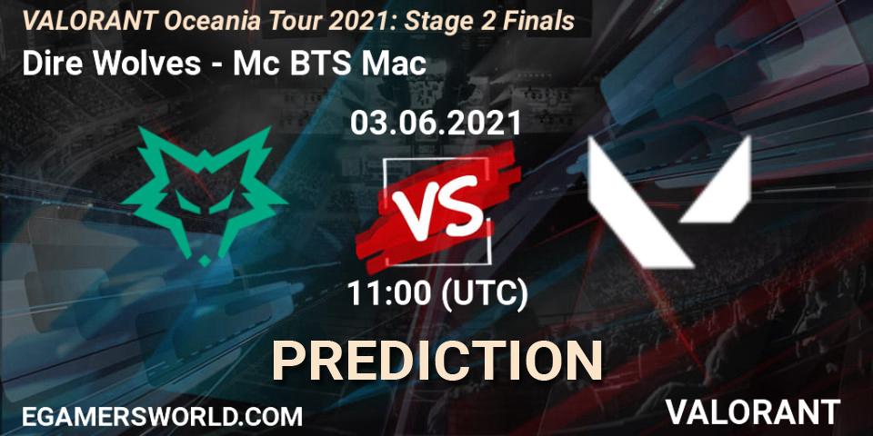 Prognose für das Spiel Dire Wolves VS Mc BTS Mac. 03.06.2021 at 11:30. VALORANT - VALORANT Oceania Tour 2021: Stage 2 Finals