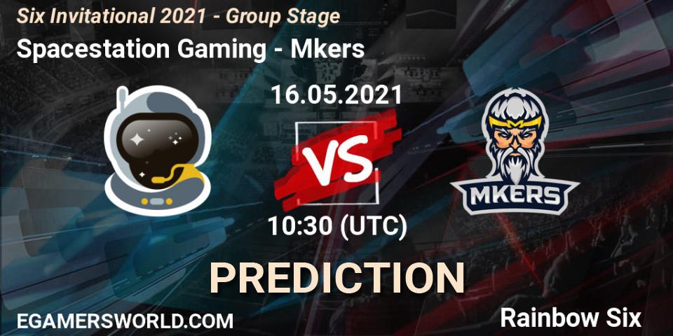 Prognose für das Spiel Spacestation Gaming VS Mkers. 16.05.2021 at 10:30. Rainbow Six - Six Invitational 2021 - Group Stage
