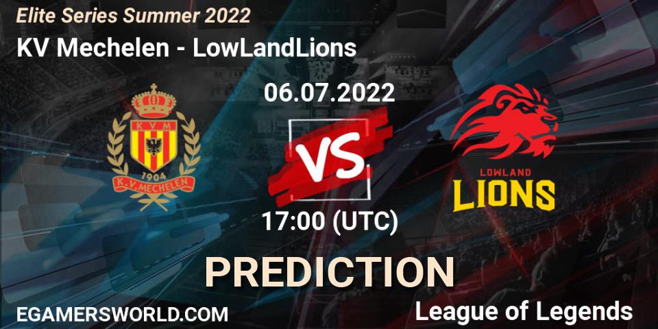 Prognose für das Spiel KV Mechelen VS LowLandLions. 06.07.22. LoL - Elite Series Summer 2022
